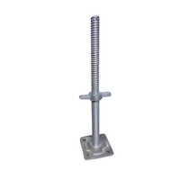 Flower Plate Screw Jack - Steel, Pre-galvanized | Adjustable Height Mechanism For Scaffolding, Formwork, And Shoring Systems
