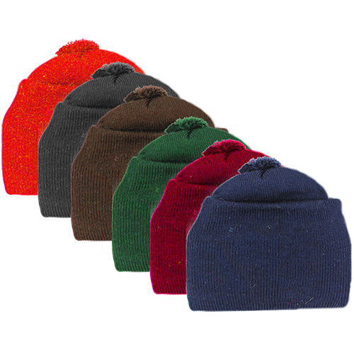 Acrylic Wool Pom Pom Cap