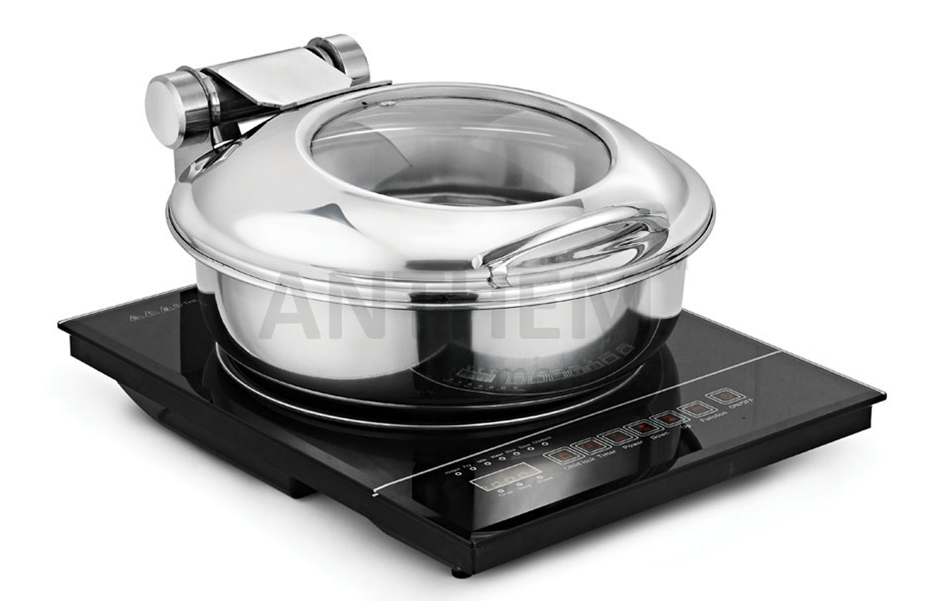 Round Copper Chafing Dish Catering Food Warmer Chafing Dish