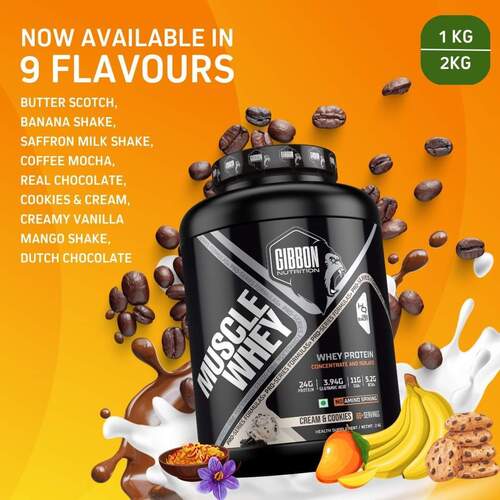 Muscle Whey Protein Powder - 200gm | High-Quality Energy & Muscle Recovery Supplement, Ideal for Adults, Easy to Mix with Shakes or Smoothies