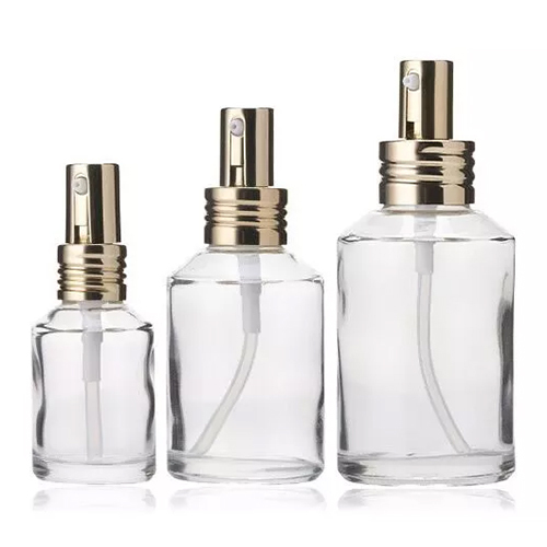 Clear Slant Shoulder Glass Bottle