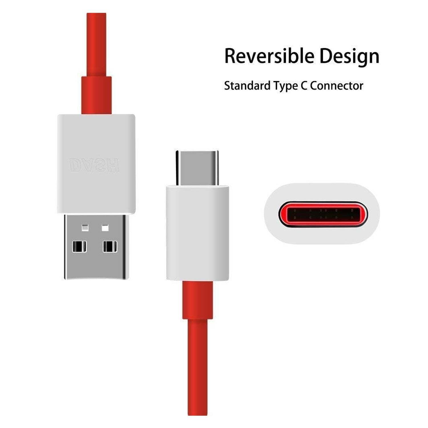 UNIQUE TYPE C DASH CHARGING USB DATA CABLE FAST CHARGING CABLE DATA TRANSFER CABLE FOR ALL C TYPE MOBILE USE 1 METER (RED) (6036)