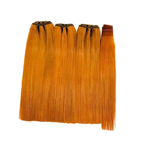 Orange Bone Straight Hair Brazilian Human Hair Extension Bundles