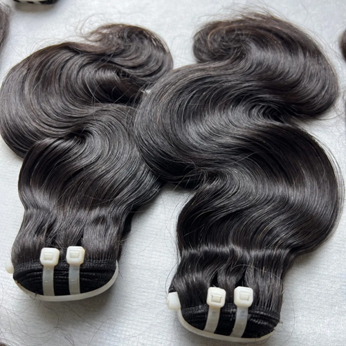 Available All Colors Raw Wavy Weft Hair Super Double Drawn Vietnamese Hair Extensions