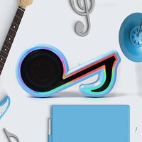 MINI PORTABLE MUSIC NOTE SHAPE SPEAKER SUBWOOFER COLORFUL MUSICAL NOTE LED LIGHTING SOUND FOR CREATIVES GIFT COMPUTER PHONE SOUND EQUIPMENT (6068)