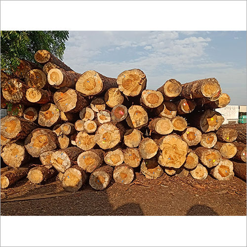 Wooden rounded logs