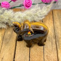 Brown Red Tiger Eye  Elephant For Home Decoration
