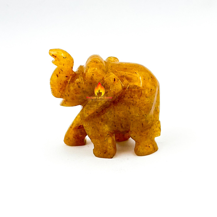 Yellow Aventurine  Elephant For Home decoration