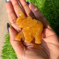 Yellow Aventurine  Elephant For Home decoration
