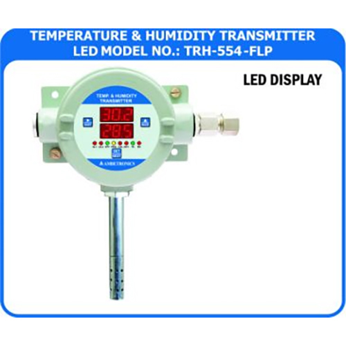 Temperature and Humidity Transmitter - ABS Plastic IP65, 110x75x35mm | Capacitive Humidity & PT100 Sensors, LCD Display, Wall Mount