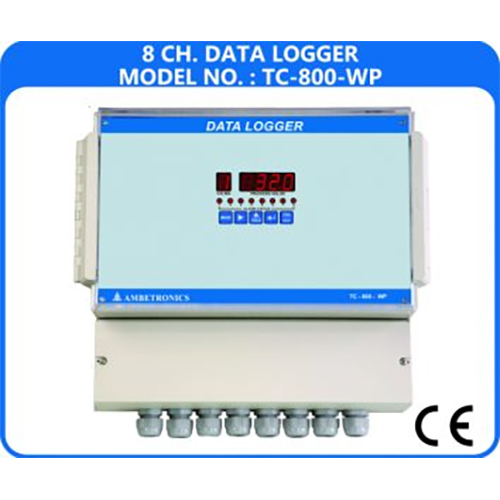 8 CH Data Logger - Compact Design for Wall Mounting | Multi-Channel Data Logging with Model No: TC-800-WP, 8 Channel Functionality