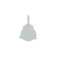 Amazonite Gemstone 10x7mm Faceted Triangle Shape Gold Vermeil Prong set Charm