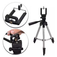 UNIVERSAL LIGHTWEIGHT TRIPOD WITH MOBILE PHONE HOLDER MOUNT AND CARRY BAG FOR ALL SMART PHONES (6253)