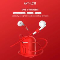SILICONE SHOCKPROOF PROTECTION WIRELESS HEADPHONES CARRYING BOX COVER WITH METAL KEYCHAIN (6473)