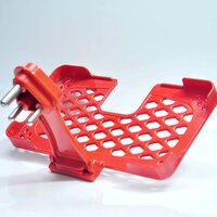 MULTI-PURPOSE WALL HOLDER STAND FOR CHARGING MOBILE JUST FIT IN SOCKET AND HANG (RED) (6496)