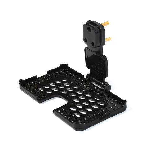 MULTI-PURPOSE WALL HOLDER STAND FOR CHARGING MOBILE JUST FIT IN SOCKET AND HANG (BLACK) (6496B) - Plastic Material, Black Color | Convenient Mobile Charging Solution
