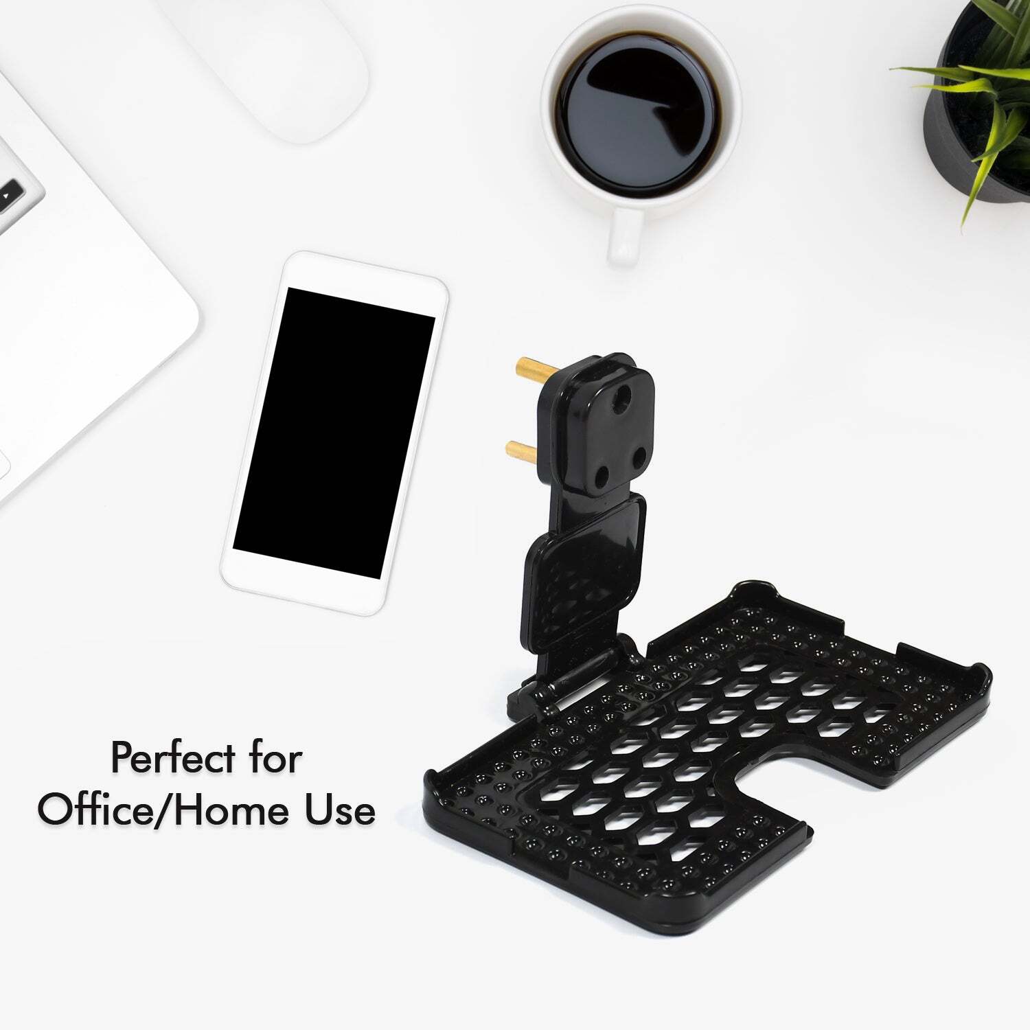 Multi-Purpose Wall Holder Stand for Charging Mobile (Black)