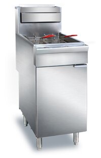 Gas Deep Fryer - Stainless Steel, 21.3-25l Size, 120,000 Btu, Thermostatic Temperature Control, Low Pressure Lpg