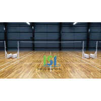 ब्राउन इंडोर बैडमिंटन टीक वुड कोर्ट फ़्लोरिंग