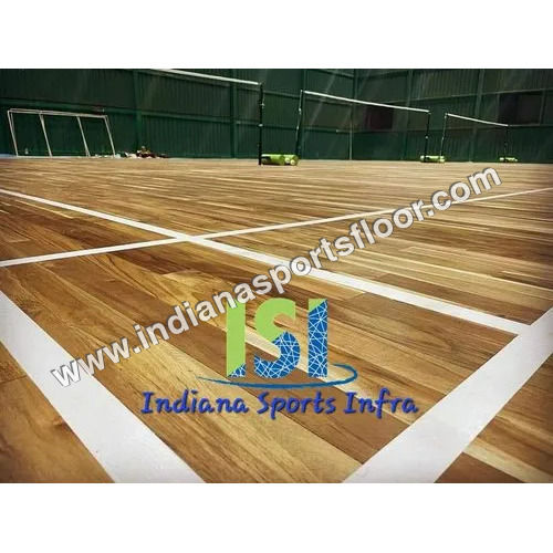 Brown Indoor Wooden Badminton Court Flooring