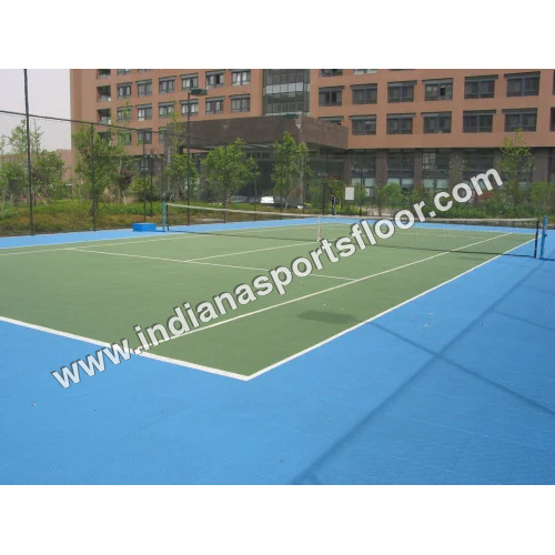 Green-Blue Modular Basketball Court Interlocking Flooring