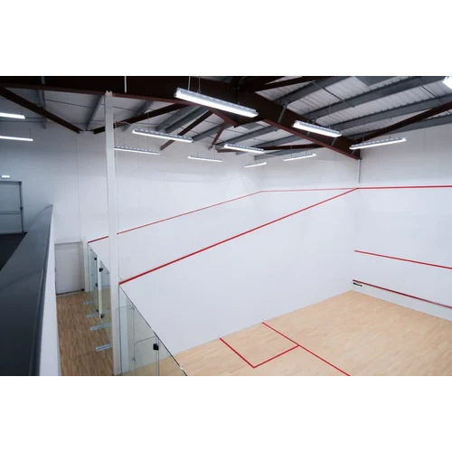 White Sports Squash Court Hard Plaster System