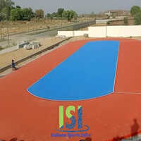 Orange-blue Synthetic Skating Rink Flooring