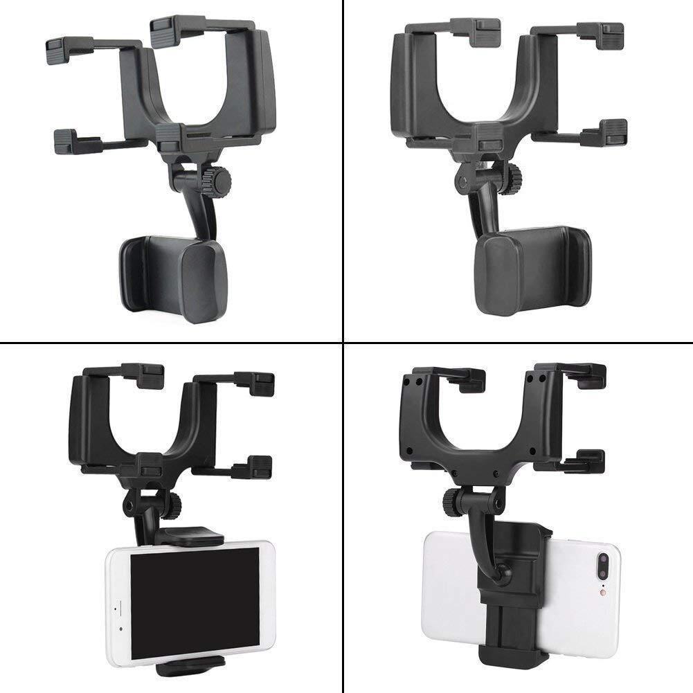360° New Rearview Mirror Phone Holder Multifunctional Car Phone Mount Mobile Holder