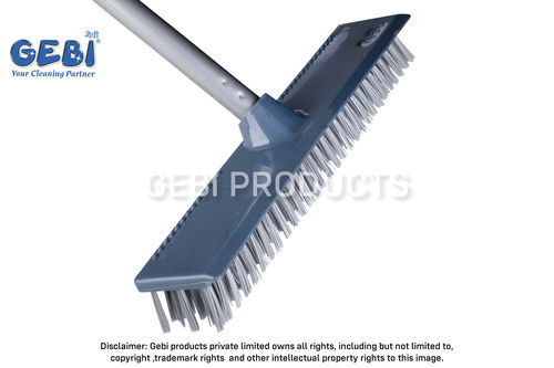 Grey Recycled Long Metal Handle Floor Broom