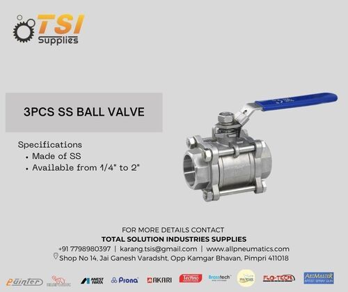 SS Ball Valve 3pcs