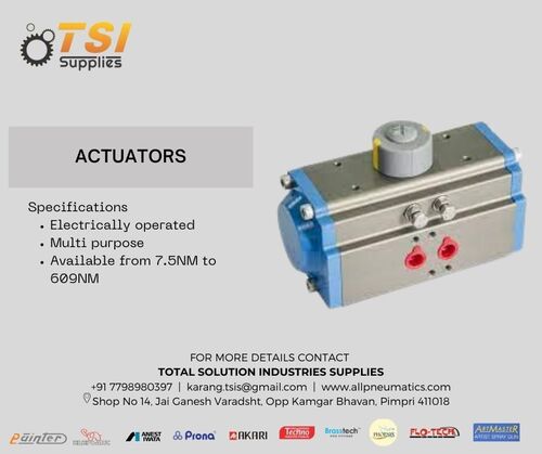 ELECTRIC ACTUATORS - Aluminum Alloy, 24VDC, Torque Range 7-600Nm, IP65 Protection Class , Variable Stroke Length for Industrial Automation & Material Handling