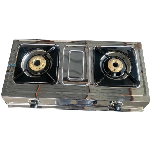 Manual Stainless Steel Two Burner Gas Stove at Best Price in Delhi