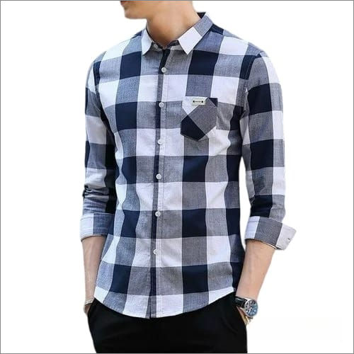 Cotton Men Check Shirt