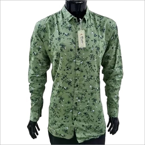 Men Floral Printed Cotton Shirt