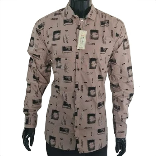 Men Printed Cotton Shirt