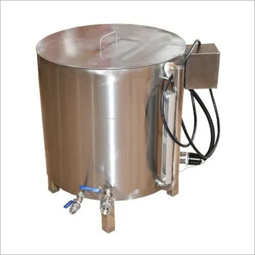 Wax Melting Tank - Stainless Steel, Cylindrical Shape | Industrial Use, Silver Finish, Efficient Melting Application