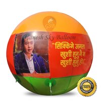 Big Advertising Balloon - Pvc Material, 10ft Size, Round Shape | Customized, Eco-friendly, Helium & Hydrogen Gas Filled, Non-toxic, Any Color & Design