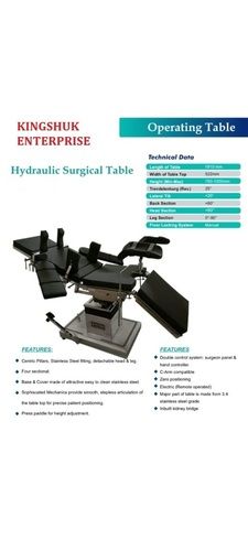 Hydraulic Surgical Ot Table - Color: Black