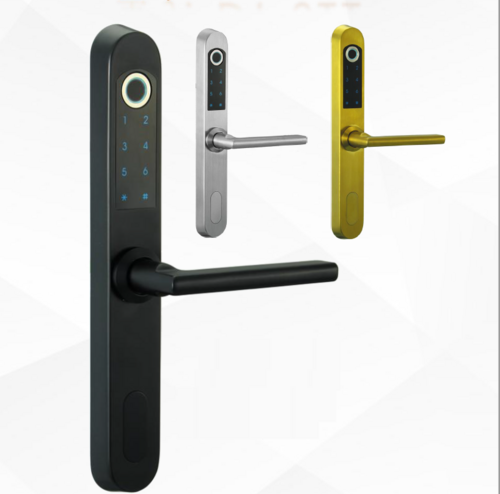 Smart Home Fingerprint Electronic glass Door Lock Password Mechanical Key Security glass door lock