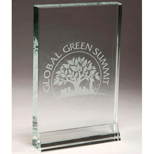 Acrylic Transparent Engraved Trophy Awards Use: Meda