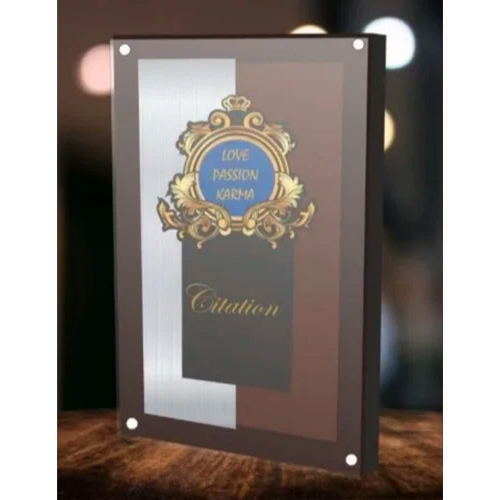 Customized Floating Glass Wooden Plaque