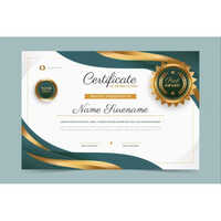 Customized Award Certificate