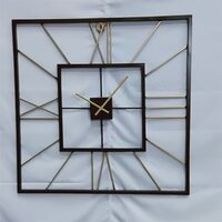 Square Metal Wall Clock