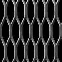Expanded Metal Gratings - Mild Steel , Gray Steel Wire Mesh Design For Decoration And Heavy Foot Traffic Areas