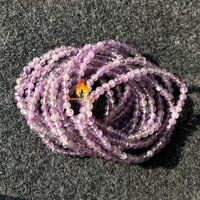 Amethyst  4 MM  Bead Stretchy Bracelets