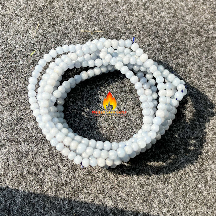 Angelite  4 MM  Bead Stretchy Bracelet