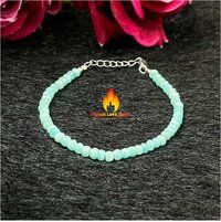 Amazonite 925 Sterling Silver Bead Bracelet