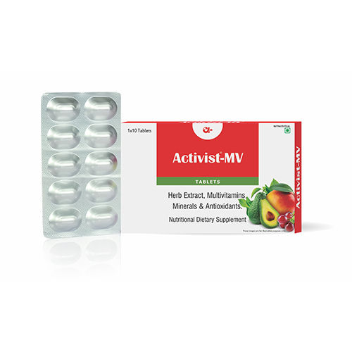 Activist-Mv Multivitamins 30 Tablets Strip - Ingredients: Biotin | Vitamin E & Vitamin C | Calcium | Magnesium | Vitamin K | Vitamin D | Calcium Carbonate | Magnesium Oxide | Phosphorus | Vitamin B1