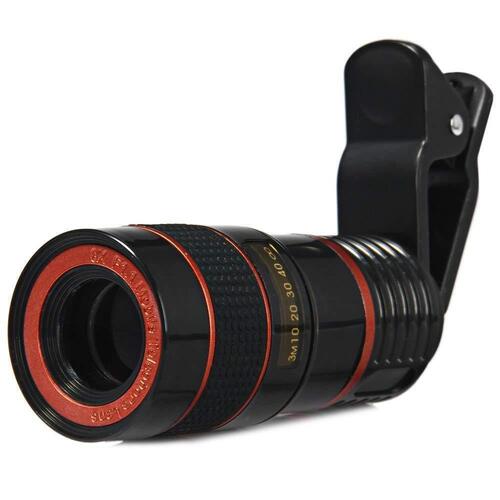 CLIP-ON 8X OPTICAL ZOOM TELESCOPE PHONE CAMERA LENS (0319)