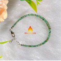 Emerald 925 Sterling Silver Bead  Bracelet